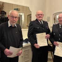 60 Jahre Mitgliedschaft: Vollert Johannsen (Buer), Frenz Christophersen, Uwe Brandt