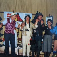 erstes Stück 1987: v.l. Karl-Heinz Witt, Kurt Jensen, Ingeborg Gerkens (Bornefeld), Michael Petersen, Thea Grünwald, Karin Jensen