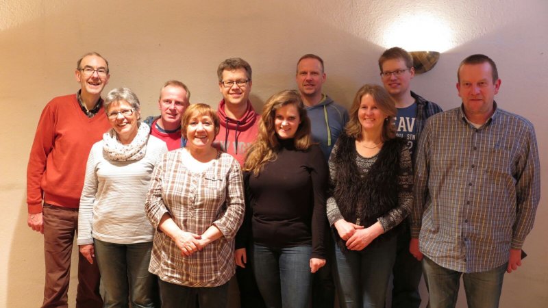 Norbert Wacker, Ingeborg Bornefeld, Gerhard Theo Jessen, Karin Jensen, Stephan Marxsen, Jill Tammling, Detlef Vogel, Dörte Peters, Christopher Hahn, Rüdiger Hahn (es fehlt Stephan Clausen)